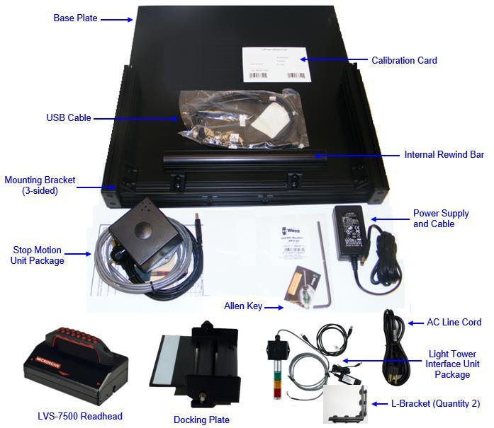 Installation Checklist Images LVS-7500 External System Installation and Quick Start Guide Not shown: LVS-7500 flash drive IMPORTANT: If ordering the Light Tower Interface Unit (LTIU), two power