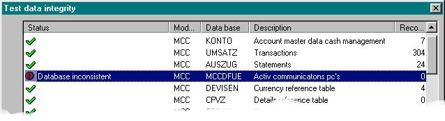 6.5 Reorganizácia databáze Tento modul skontroluje, či je v poriadku štruktúra databáz. Pri reorganizácii sú staré" indexové súbory vymazané a nahradené novými. Pozor.