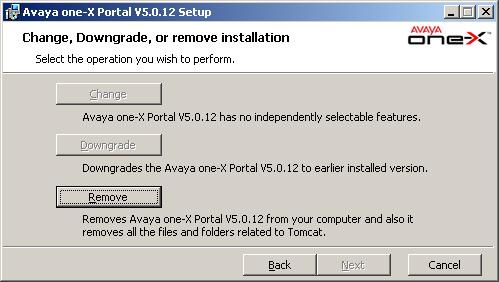 Maintenance: Downgrading one-x Portal 3.