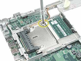 Logic Board Replacement ibook (Opaque 16 VRAM and 32 VRAM) Screw Locator - 6 of 6 Two identical #0