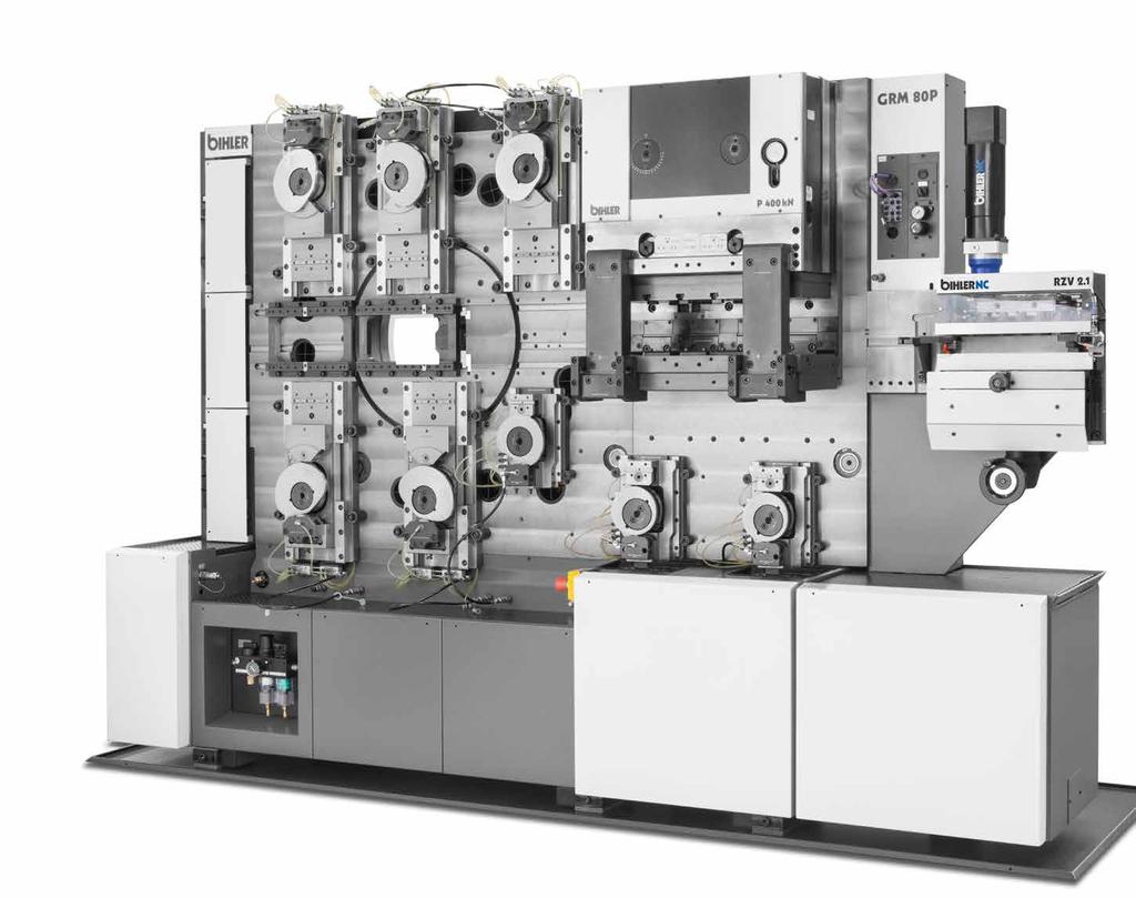 GRM 80P Stamping and forming machine Highlights at a glance Powerful machining system for extended range of applications (sub-assemblies) High production speeds of up to 250 1/min.