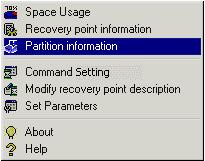 Partition Information This function will display HD partition information. The following steps are: 1.