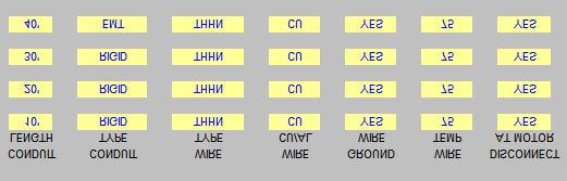Enter Conduit Length. Select Conduit Type. Select Wire Type. Select CU or AL.