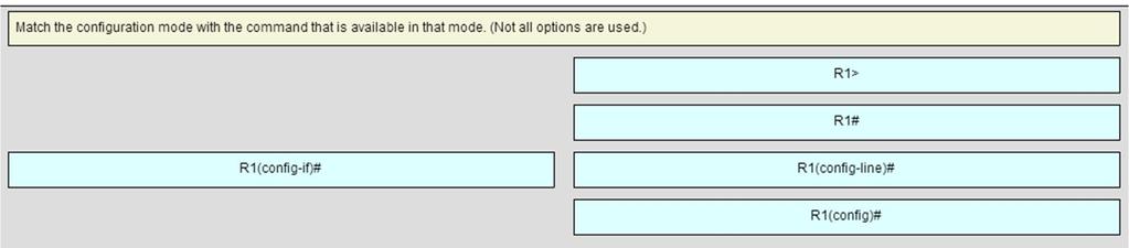 6 Which two interfaces will allow access via the VTY lines to configure the router? (Choose two.