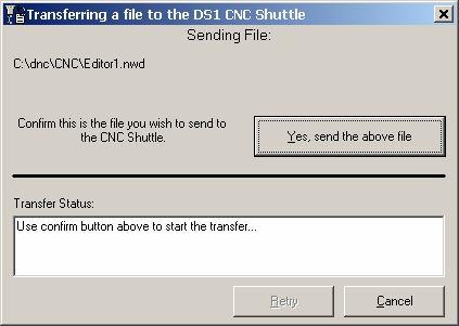 the MxDS1 click on Shuttle and then select Transfer