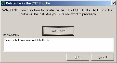 and then select Delete Files from Shuttle