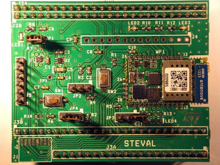STEVAL-IDW00V Wi-Fi daughterboard for STMF0DISCOVERY Description Data brief Features Integrated SPWF0SA.