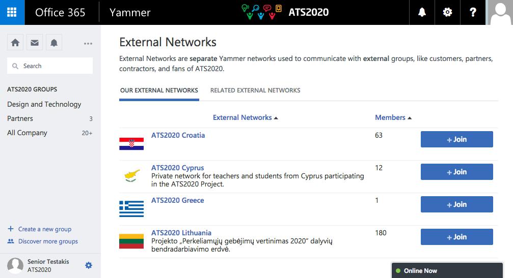 Browse for external networks If your countries
