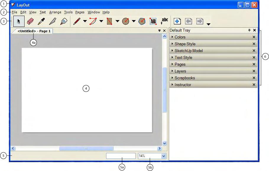 Introduction to the LayOut Interface (Microsoft Windows) The LayOut user interface is designed to be simple and easy to use. An image of the LayOut interface follows.