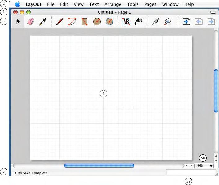 Introduction to the LayOut Interface (Mac OS X) The LayOut user interface is designed to be simple and easy to use. An image of the LayOut interface follows.
