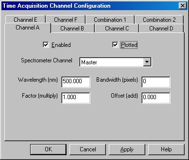 Time Acquisition Menu Functions Configure Time Channels The Configure Time Channels option allows you to configure time channels for a time acquisition process.