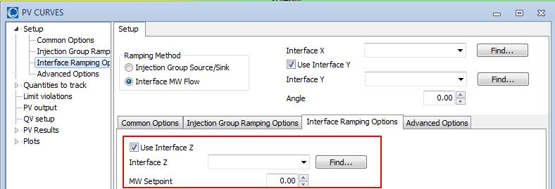 3D PV Interface MW Ramping Specify Interface Z as a third interface While