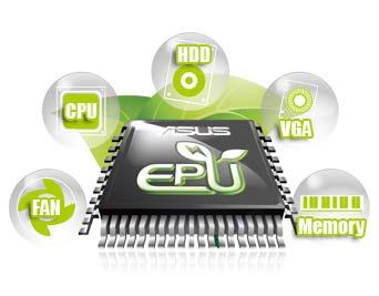 EPU Energy Efficiency All Around Tap into the world's first real-time PC power saving chip through a simple onboard switch or AI Suite II utility.