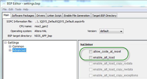 Figure 4-8 BSP Editor in Nios II IDE 4.6 Flash_User Example The Flash_User project is similar with the above Flash_Factory example code.
