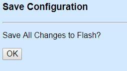 4.7 Save Configuration In order to save the configuration permanently, users need to save configuration first