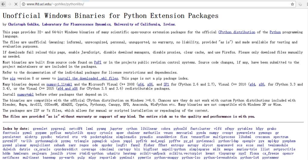 Reference Python Extension Packages