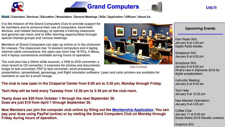 GRAND GRAND COMPUTERS CLUB OUR WEBSITE: www.grandcomputers.