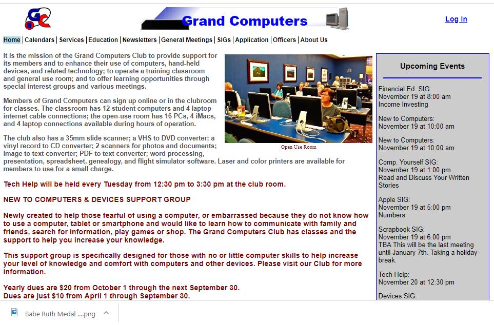 GRAND GRAND GRAND COMPUTERS COMPUTERS CLUB CLUB OUR OUR OUR WEBSITE: WEBSITE: WWW.
