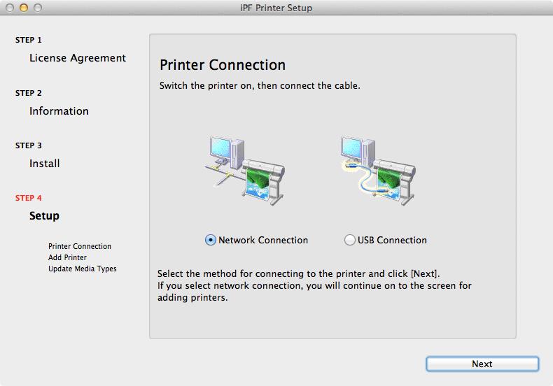 Installing the Software ipf850 Series Installing the Printer Driver (Mac OS) Installing the Software The basic instructions for installing the software are as follows.