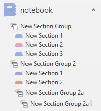 ONENOTE HAS A TREE, TABS, & PAGES Think of the OneNote interface as a dashboard where multiple OneNote Notebooks, Section Groups, Sections, and