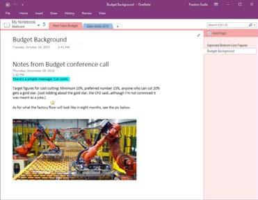 OneNote lets you create simple or complex notes from scratch, organize them into searchable, browsable notebooks, and sync them among a variety of platforms.