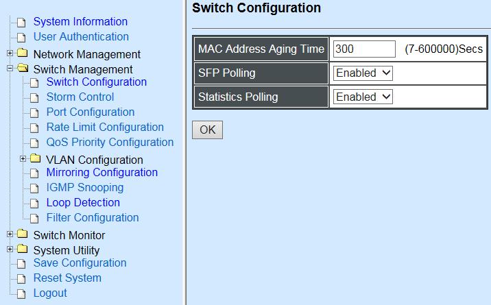 Authentication Failure Trap: Enable or disable the Managed Switch to send authentication failure trap after any unauthorized users attempt to login.