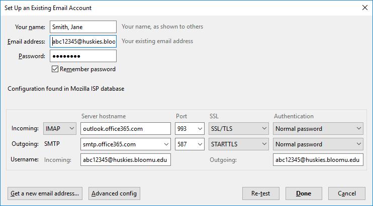 4. For Incoming server, use outlook.office365.com 993 SSL/TLS Normal Password.