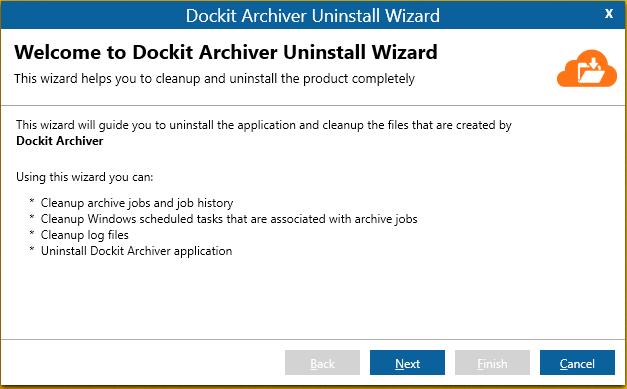 How to uninstall Dockit Archiver?