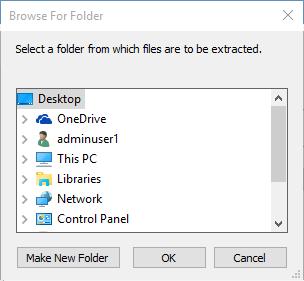 4) Select a desired folder location and Click OK. The folder location can be local drives or mapped network drives.