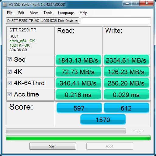 5.3.5 AS SSD BENCHMARK 1.6.4237.
