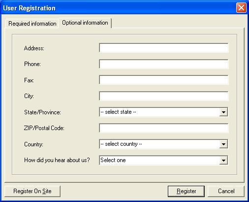 18 Parallels Compressor Installation Guide On the User Registration form, specify your e-mail and your name. The Name and Company Name fields are optional.