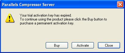 22 Parallels Compressor Installation Guide the Activation key field, enter the activation key that you received by email. Once this field is not blank, the Activate button becomes active.