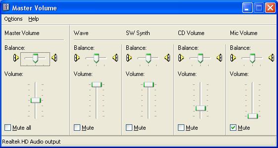 6 In the "Mic Volume" field, select the "Mute" checkbox. Note The items in the setting screen vary depending on the PC.