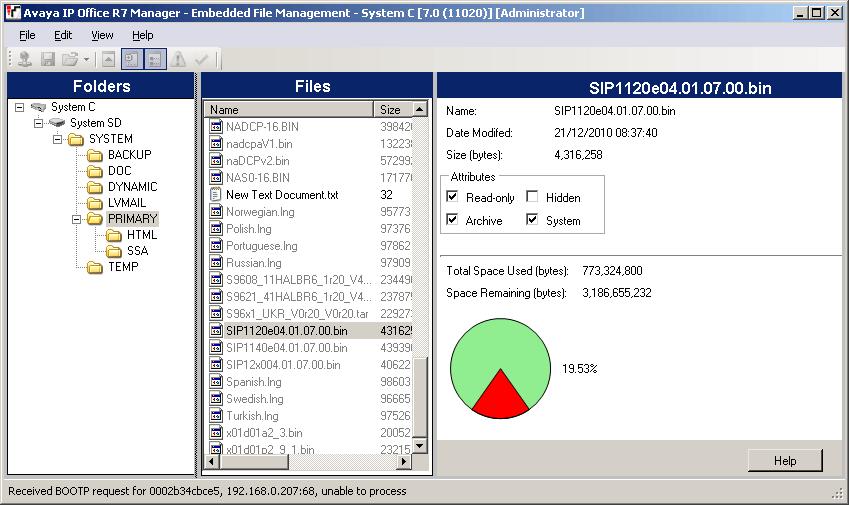 3.2.2 Using Manager to Upload Files Embedded file manager allows you to remote see the files on the memory card used by the telephone system. It also allows you to upload new files. 1.