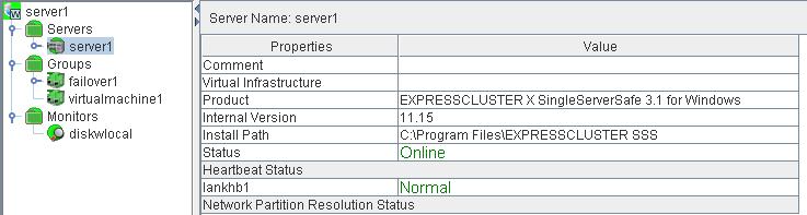 Chapter 1 Functions of the WebManager Checking the status of individual server in the WebManager list view 1. Start the WebManager (http://server IP address:port number (default value is 29