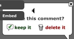 delete it Share: You can share your Voice Thread when you finish your comments or