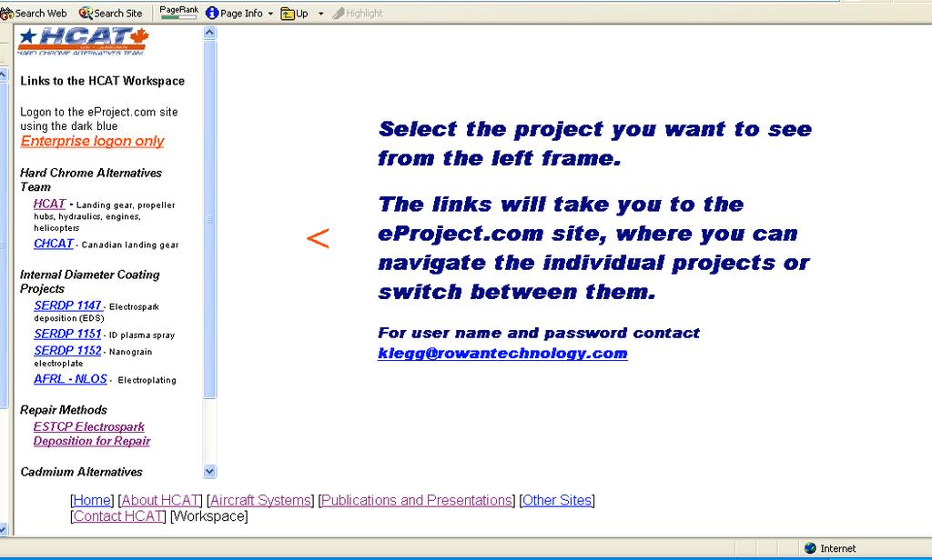 Logon page Click here for HCAT