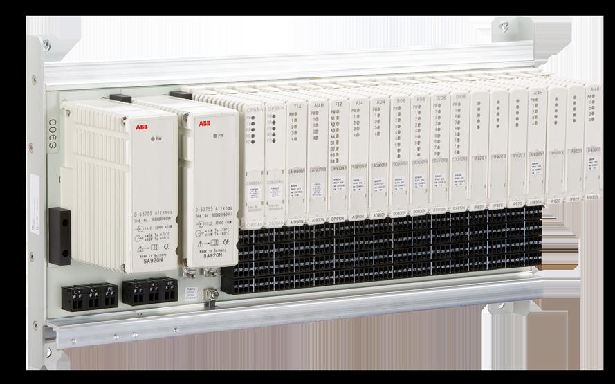 Interface modules are plugged into the backplane in up to 16 slots.