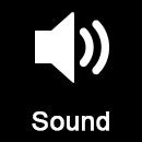 SOUND SETTINGS The sound settings menu allows the user to set the volume level of an audio source