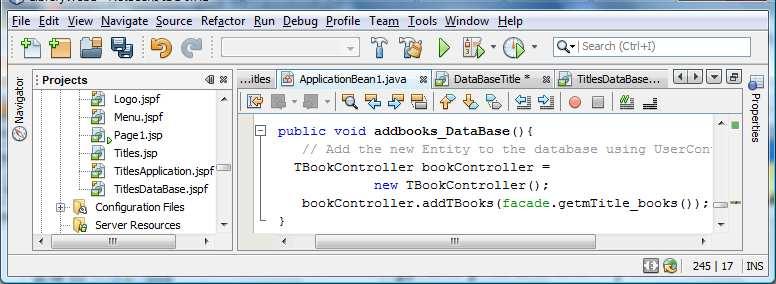 c) The addbooks _DataBase method is used to store data of the TBook or TBook_period objects in the Library1 database.