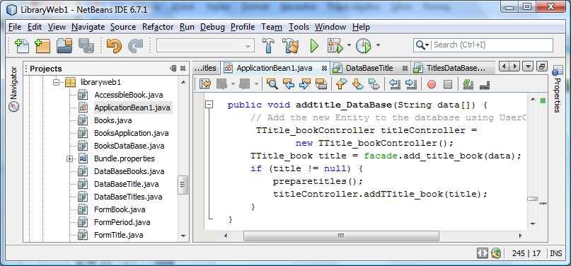 c) The addtitle _DataBase method is used to store data of the TTitle_book or TTitle_book_on_tape object in the TFacade object.