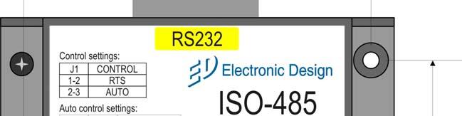 2. KONFIGURISANJE I INSTALACIJA Modul ISO-485 (Slika 4) priključuje se na serijski RS-232 port industrijskog PC kontrolera ili PC računara ravnim (neukrštenim)