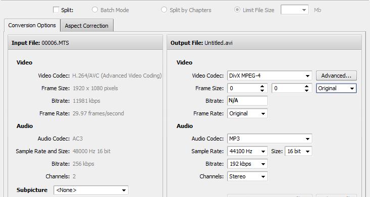 Step 2 Verify/Change the Video Output File Name and Location AND the Video Profile ADVANCED SETTINGS - Adjusting the Default settings and creating a Custom Profile When working with AVCHD M2TS files