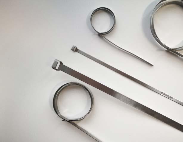 CPTB series EMI/RI Bands Stainless Steel Termination Bands Compaero supply and manufacture a comprehensive range of stainless steel termination bands to be used in a wide variety of interconnect