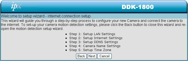 4.1.3 Setup Click the Setup button on the home page to access advanced settings. 4.1.3.1 Wizard For quick configuration, click Wizard at the top of the Setup pages.