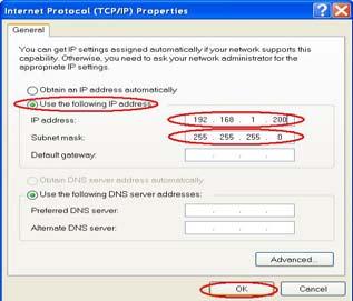 Address to indicate that you do not wish to use DHCP, and