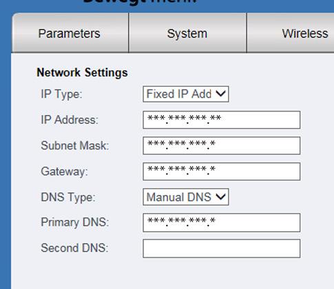 5.5 Parameters - Basc Settngs Bref descrpton The IP address of the camera can be set here. The settngs apply for the LAN and WLAN (wreless) network.