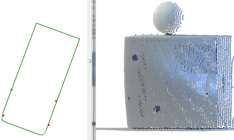 Adding Shot Trajectories Bullet hole markers must be placed prior to scanning to enable the selection of the bullet holes centers in the point cloud.