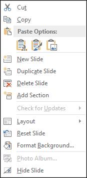 The Fundamentals Using Command Shortcuts Command shortcuts provide other ways to give commands in PowerPoint. Shortcuts can be a time-saving and efficient alternative to the Ribbon.