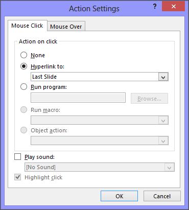 Working with Multimedia Using Action Buttons An action button is an object on a slide that performs an action when clicked or pointed to, such as jumping to another slide or playing a sound.
